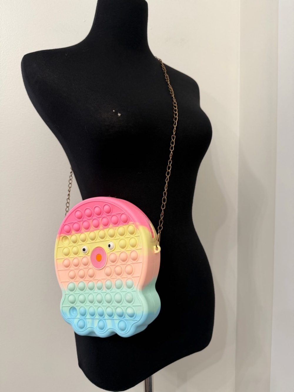 Kids Rainbow Pop-It Crossbody Bag - Pastel Pink, Yellow, Peach, Blue